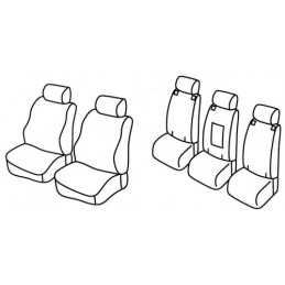 Set coprisedili Superior - Grigio Nero - Toyota Verso (06 09 02 13)