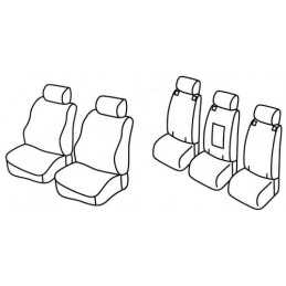 Set coprisedili Superior - Nero Grigio - Toyota Verso (06 09 02 13)