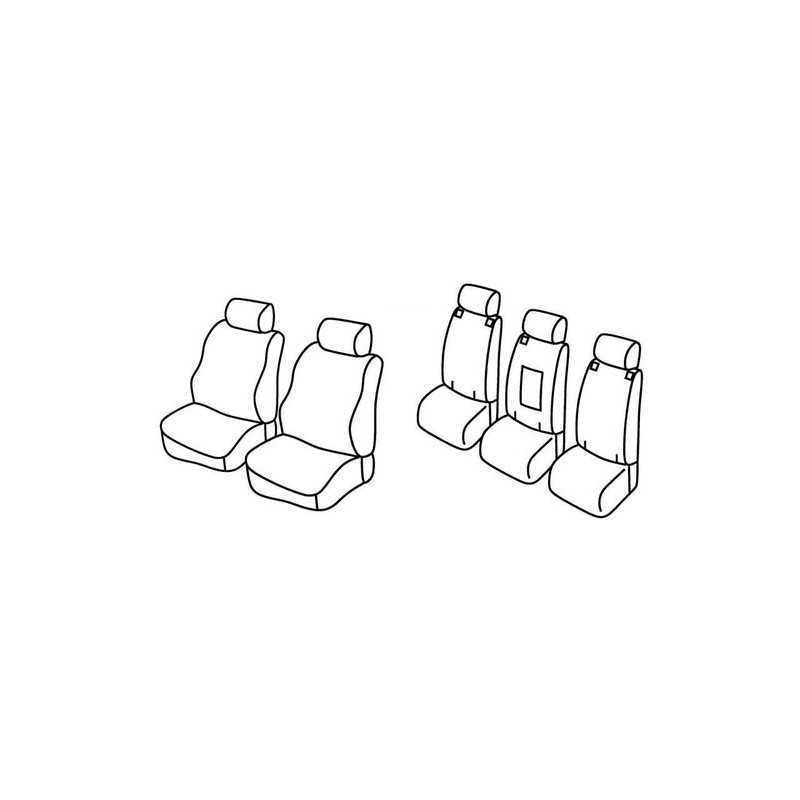 Set coprisedili Superior - Nero Grigio - Toyota Verso (06 09 02 13)