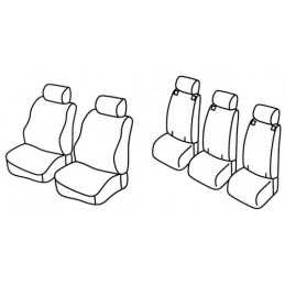 Set coprisedili Superior - Nero Blu - Toyota Verso (06 09 02 13)