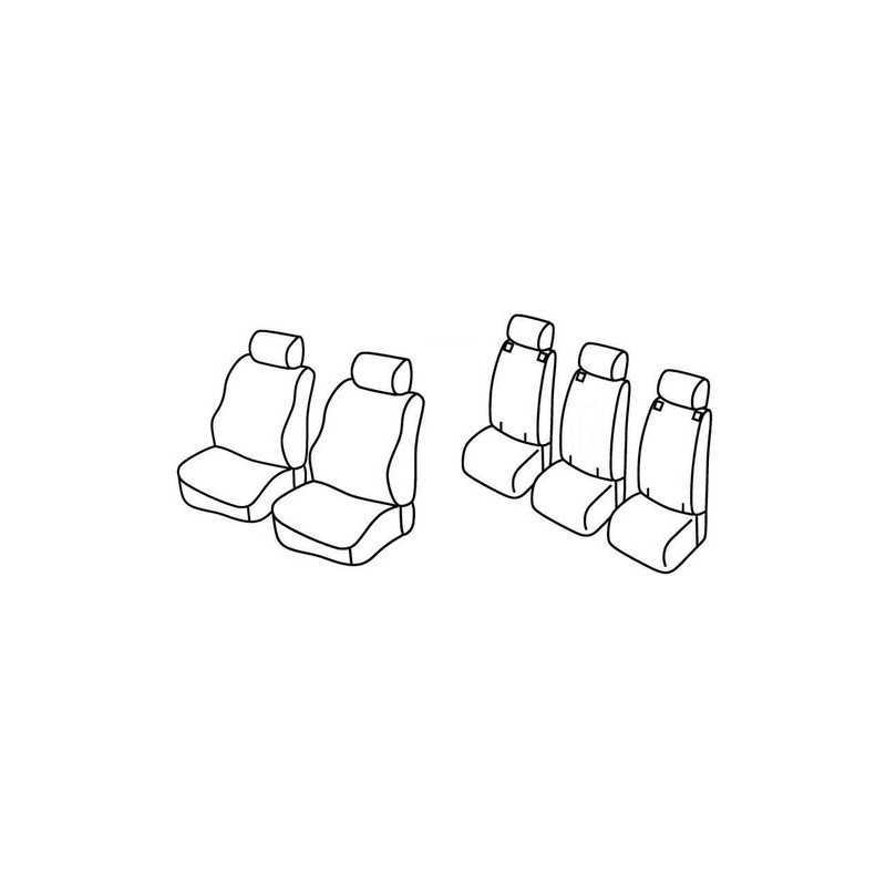 Set coprisedili Superior - Nero Rosso - Toyota Verso (06 09 02 13)