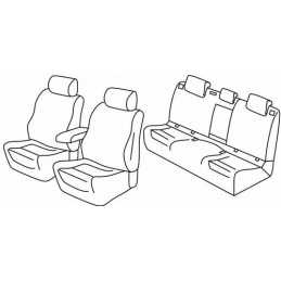 Set coprisedili Superior - Grigio Nero - Toyota Prius 5p (03 16 )