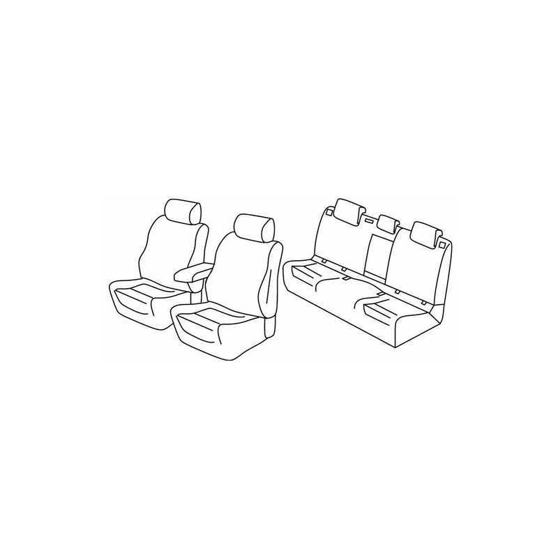 Set coprisedili Superior - Nero Blu - Toyota Prius 5p (03 16 )