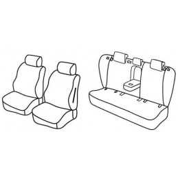 Set coprisedili Superior - Grigio Nero - Toyota Avensis 4p (04 09 )