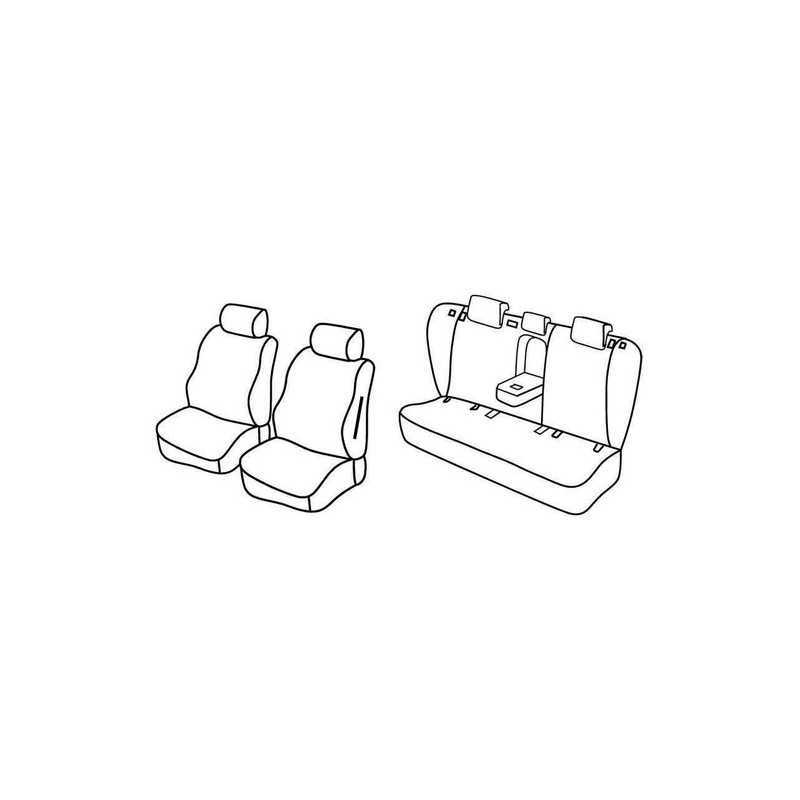 Set coprisedili Superior - Grigio Nero - Toyota Avensis 4p (04 09 )
