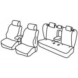Set coprisedili Superior - Nero Rosso - Toyota Avensis Wagon (04 09 )
