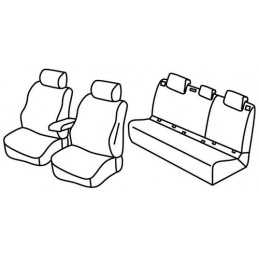 Set coprisedili Superior - Nero Rosso - Toyota C-HR (Hybrid) (12 16 )
