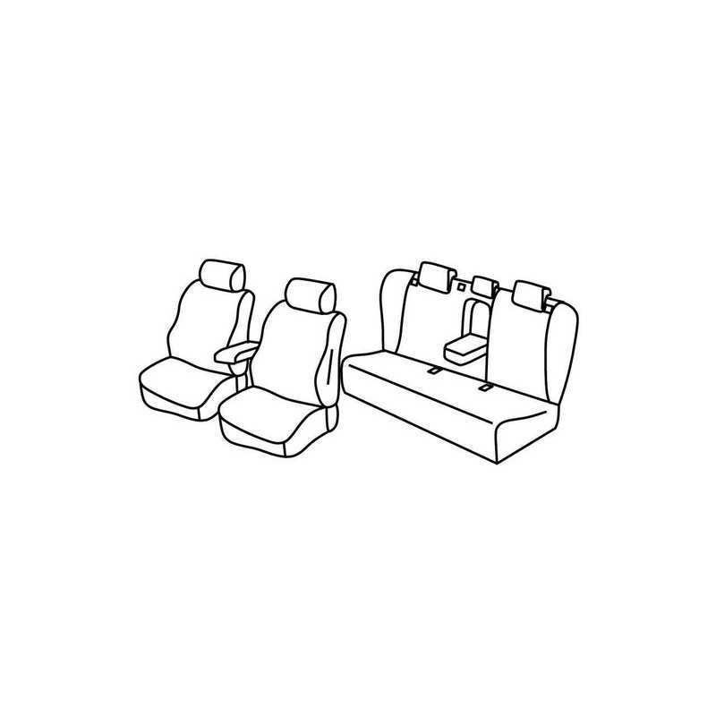 Set coprisedili Superior - Nero Rosso - Toyota Prius 5p (03 04 06 09)