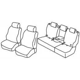 Set coprisedili Superior - Nero Grigio - Toyota Land Cruiser 5p (12 17 )