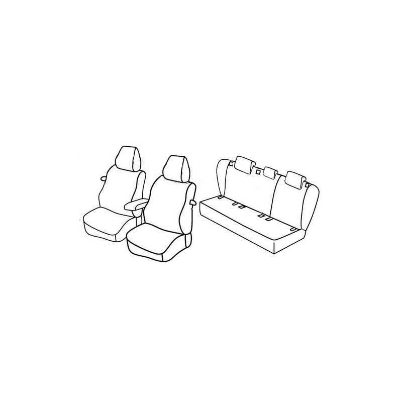 Set coprisedili Superior - Nero Rosso - Volkswagen Golf V 3p (Trendline) (11 03 10 08)