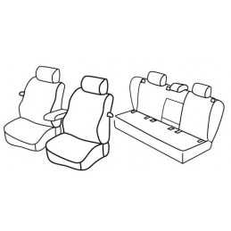 Set coprisedili Superior - Nero Rosso - Volkswagen Golf V 3p (Trendline) (11 03 10 08)
