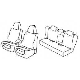 Set coprisedili Superior - Nero Blu - Volkswagen Golf V 5p (Sportline) (11 03 10 08)