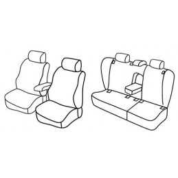 Set coprisedili Superior - Nero Blu - Volkswagen Golf V Variant (05 07 09 09)