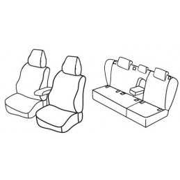 Set coprisedili Superior - Nero Blu - Volkswagen Golf V Variant (05 07 09 09)