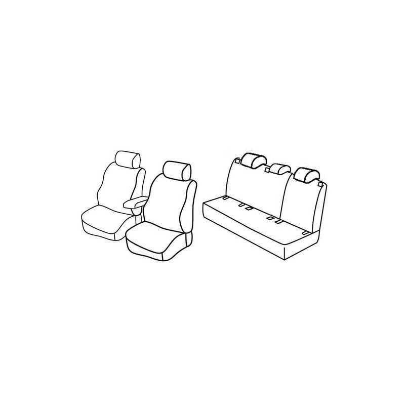 Set coprisedili Superior - Nero Grigio - Volkswagen Golf VI 5p (Trendline) (11 08 10 12)