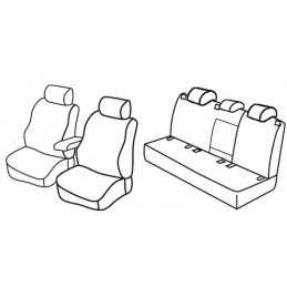 Set coprisedili Superior - Nero Grigio - Volkswagen Golf VI 5p (Trendline) (11 08 10 12)