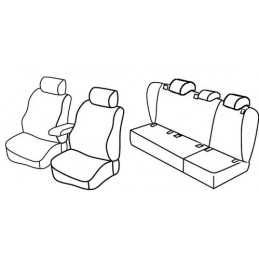 Set coprisedili Superior - Grigio Nero - Volkswagen Golf VI Variant (10 09 09 13)