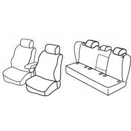 Set coprisedili Superior - Nero Rosso - Volkswagen Golf VI Variant (10 09 09 13)