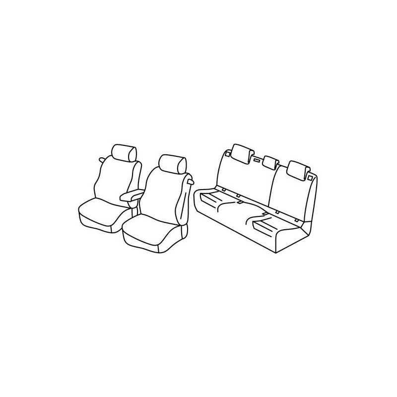 Set coprisedili Superior - Grigio Nero - Volkswagen Golf VII 3p (Trendline) (11 12 )