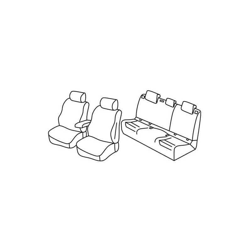 Set coprisedili Superior - Grigio Nero - Volkswagen Golf VII 5p (Trendline) (11 12 )