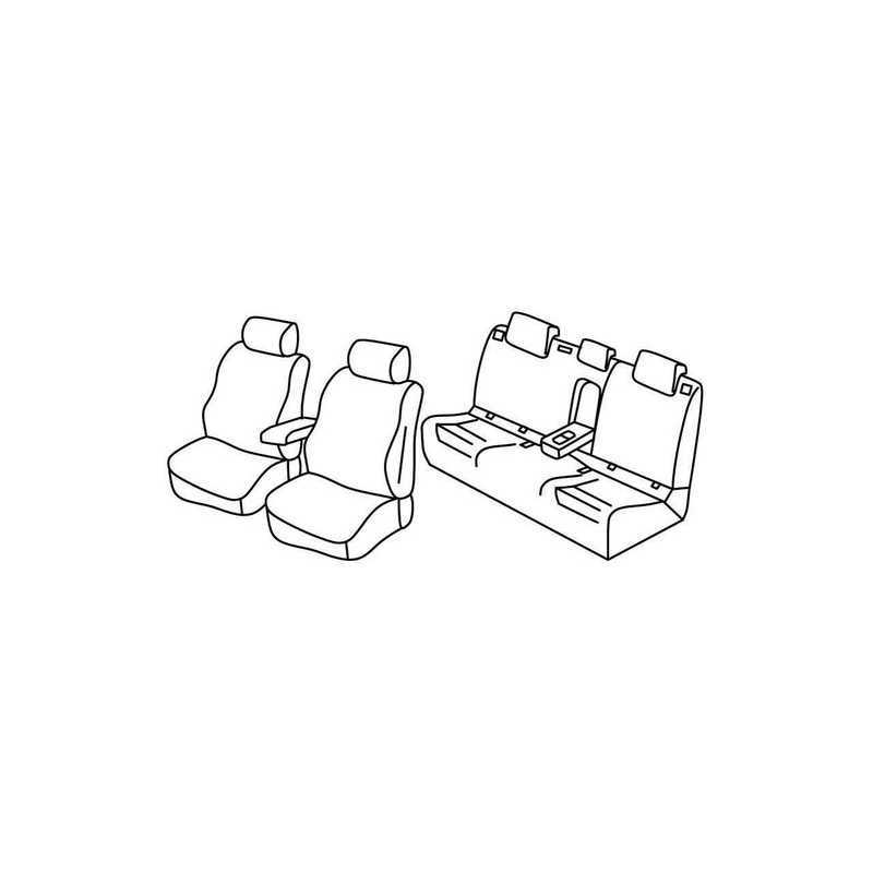 Set coprisedili Superior - Nero Rosso - Volkswagen Golf VII 5p (Comfortline BlueMotion) (11 12 ) - Volkswagen Golf VII Variant