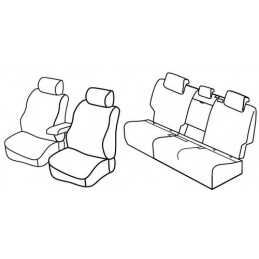 Set coprisedili Superior - Nero Grigio - Volkswagen Golf VII Sportsvan (Comfortline Highline) (05 14 08 18)