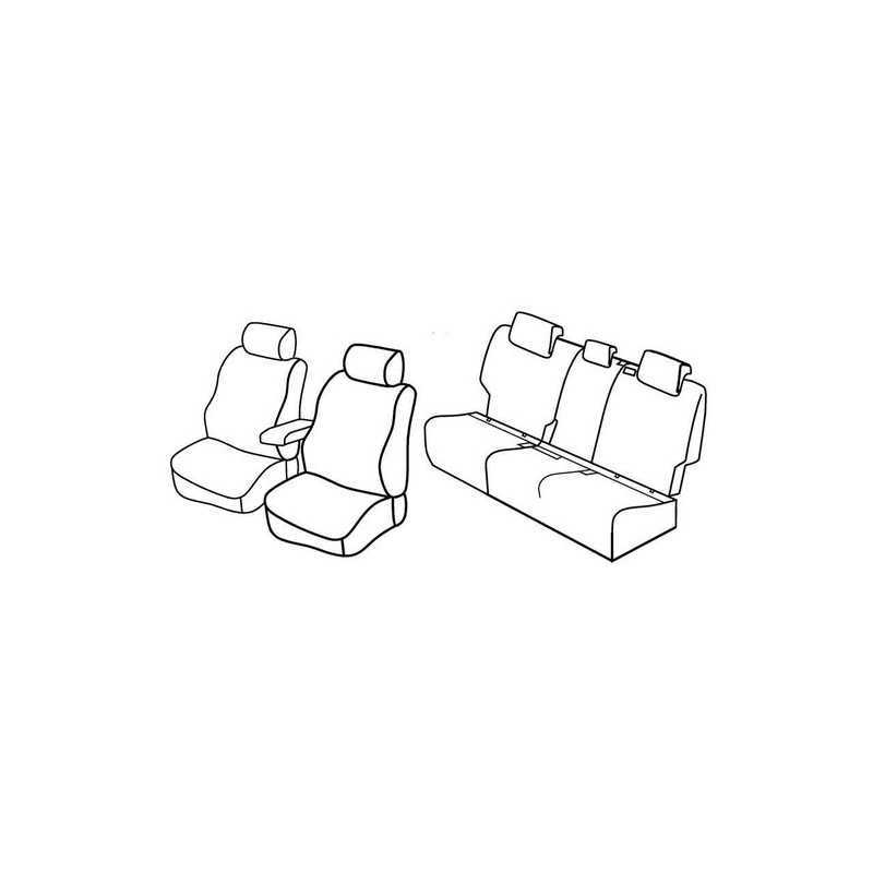 Set coprisedili Superior - Beige - Volkswagen Golf VII Sportsvan (Trendline) (05 14 08 18)