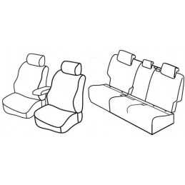 Set coprisedili Superior - Nero Blu - Volkswagen Golf VII Sportsvan (Trendline) (05 14 08 18)