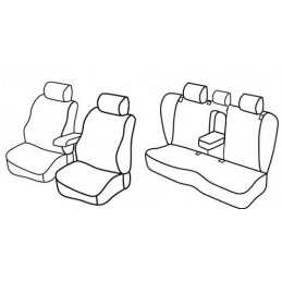 Set coprisedili Superior - Beige - Volkswagen Passat 4p (Comfortline Highline) (01 11 10 14)