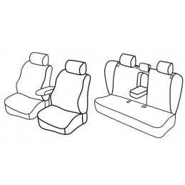 Set coprisedili Superior - Beige - Volkswagen Passat 4p (Trendline) (01 11 10 14)