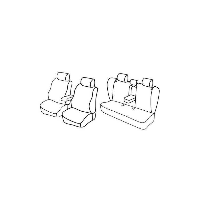 Set coprisedili Superior - Nero Grigio - Volkswagen Passat 4p (Trendline) (01 11 10 14)