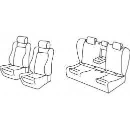 Set coprisedili Superior - Nero Grigio - Volkswagen Passat 4p (Comfortline) (12 14 )
