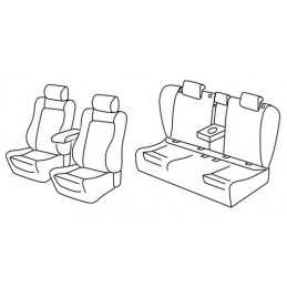 Set coprisedili Superior - Nero Blu - Volkswagen Passat 4p (Highline) (12 14 )