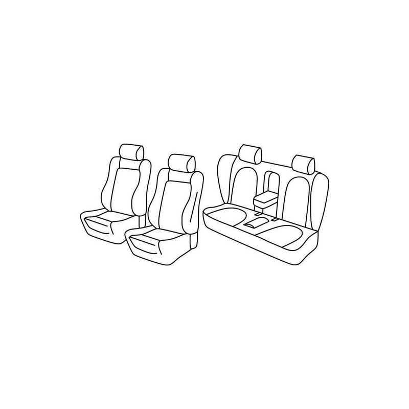 Set coprisedili Superior - Nero Blu - Volkswagen Passat cc 4p (06 08 02 12)