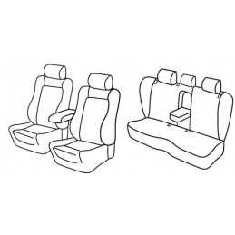 Set coprisedili Superior - Nero Blu - Volkswagen Passat cc 4p (03 12 11 15)