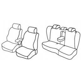 Set coprisedili Superior - Nero Rosso - Volkswagen Passat Variant (Comfortline) (09 05 12 10)