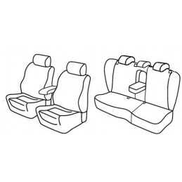 Set coprisedili Superior - Nero Blu - Volkswagen Passat Variant (Sportline) (09 05 12 10)