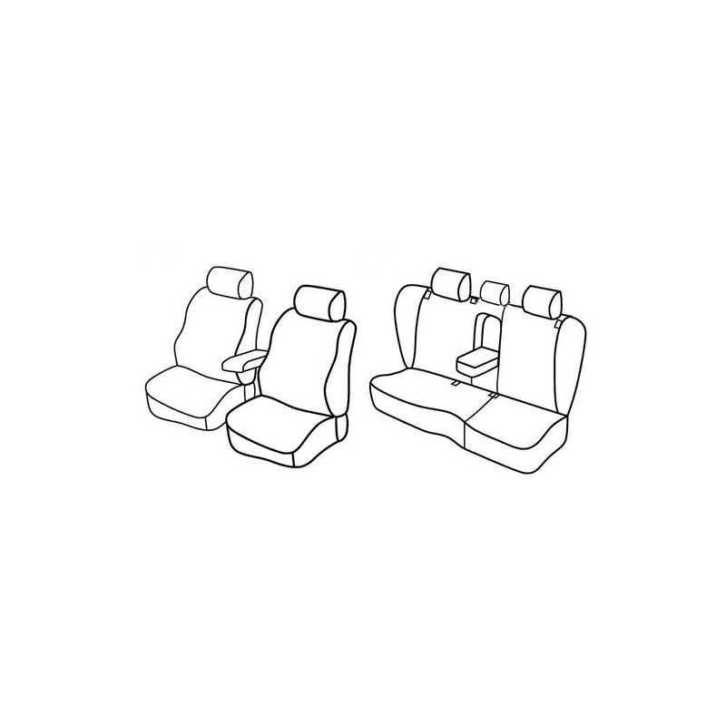 Set coprisedili Superior - Nero Rosso - Volkswagen Passat Variant (Comfortline) (01 11 10 14)
