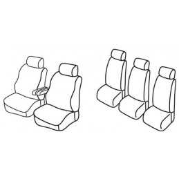 Set coprisedili Superior - Nero Blu - Volkswagen Sharan (fino al 2000) (05 95 2000)