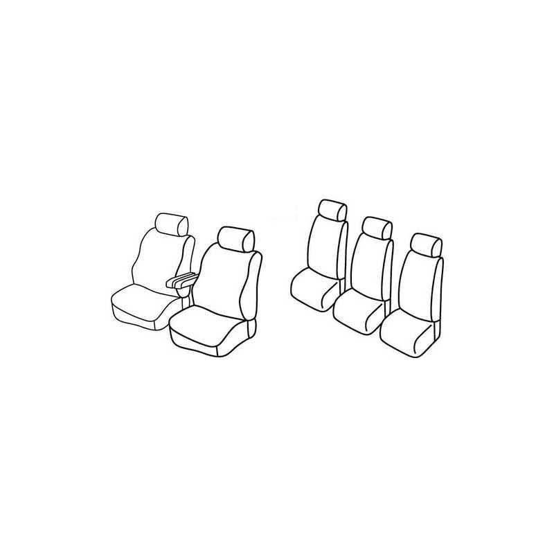 Set coprisedili Superior - Nero Blu - Volkswagen Sharan (fino al 2000) (05 95 2000)
