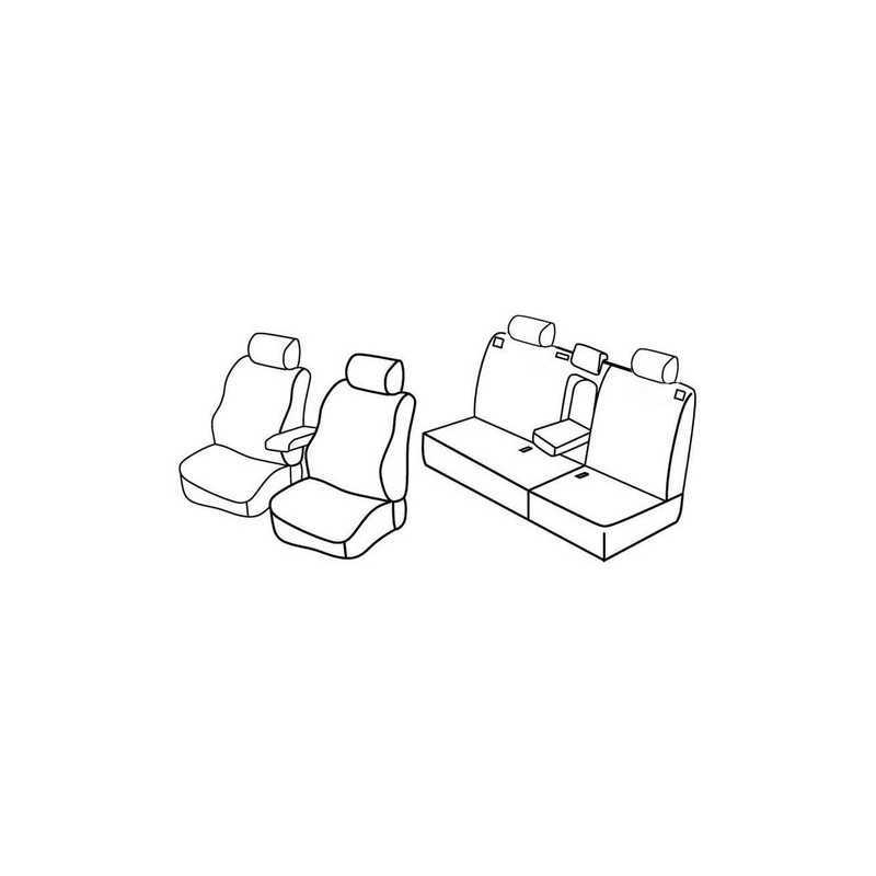Set coprisedili Superior - Grigio Nero - Volkswagen Touareg (02 07 04 10)