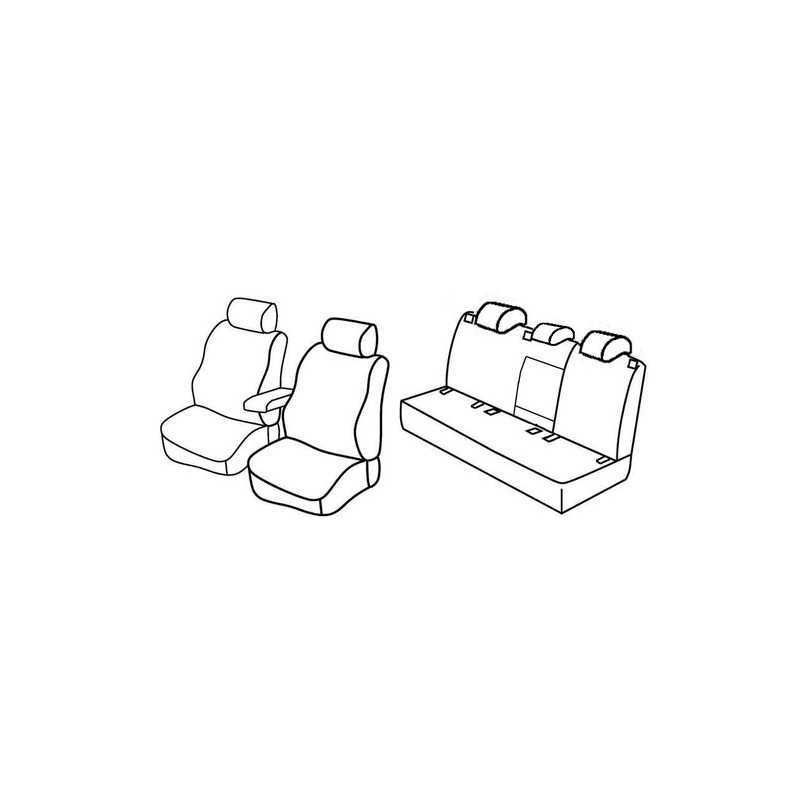 Set coprisedili Superior - Nero Rosso - Volkswagen Golf VI 5p (Comfortline) (11 08 10 12)