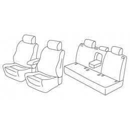 Set coprisedili Superior - Nero Blu - Volkswagen Golf VI 5p (GTD GTI) (11 08 10 12)