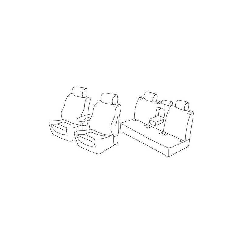 Set coprisedili Superior - Nero Grigio - Volkswagen Golf VI 5p (GTD GTI) (11 08 10 12)