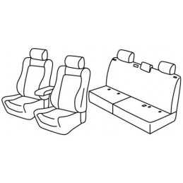 Set coprisedili Superior - Nero Rosso - Volkswagen Amarok 4p (Highline) (04 11 06 16)