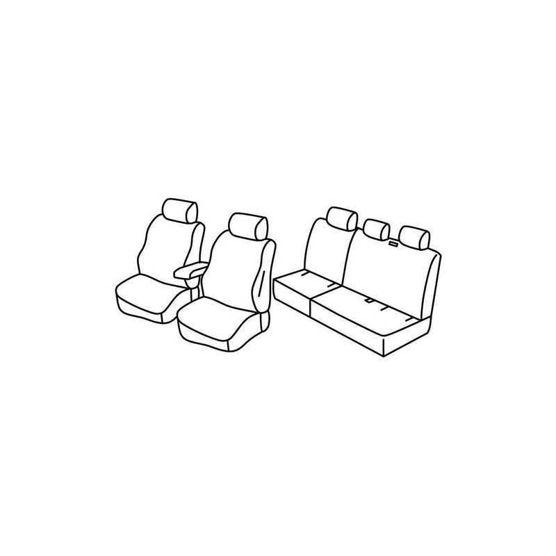 Set coprisedili Superior - Nocciola - Volkswagen Caddy Life 5p (Dal 09 2010) (09 10 08 15)