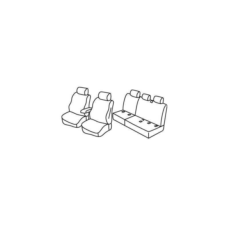 Set coprisedili Superior - Nero Grigio - Volkswagen Caddy Life 5p (09 15 )