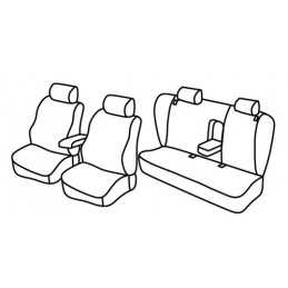 Set coprisedili Superior - Grigio Nero - Volkswagen Passat 4p (Dal 2001) (2001 02 05)