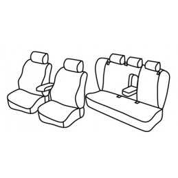 Set coprisedili Superior - Nero Grigio - Volkswagen Passat 4p (Dal 2001) (2001 02 05)