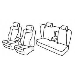 Set coprisedili Superior - Nero Rosso - Volkswagen Passat 4p (Dal 2001) (2001 02 05)